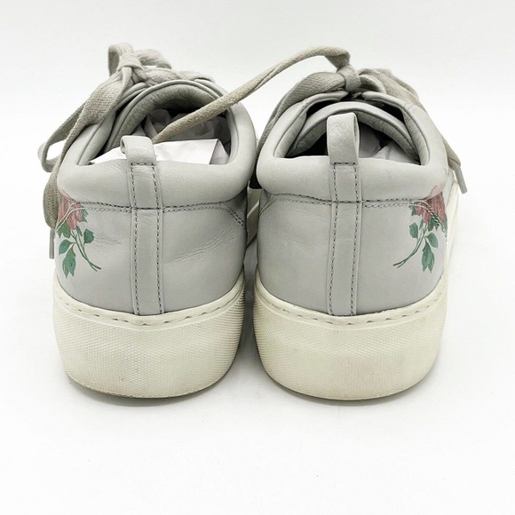 J/Slides Adel Floral Lace-Up Sneakers Leather Platform Shoe - Picture 9 of 12